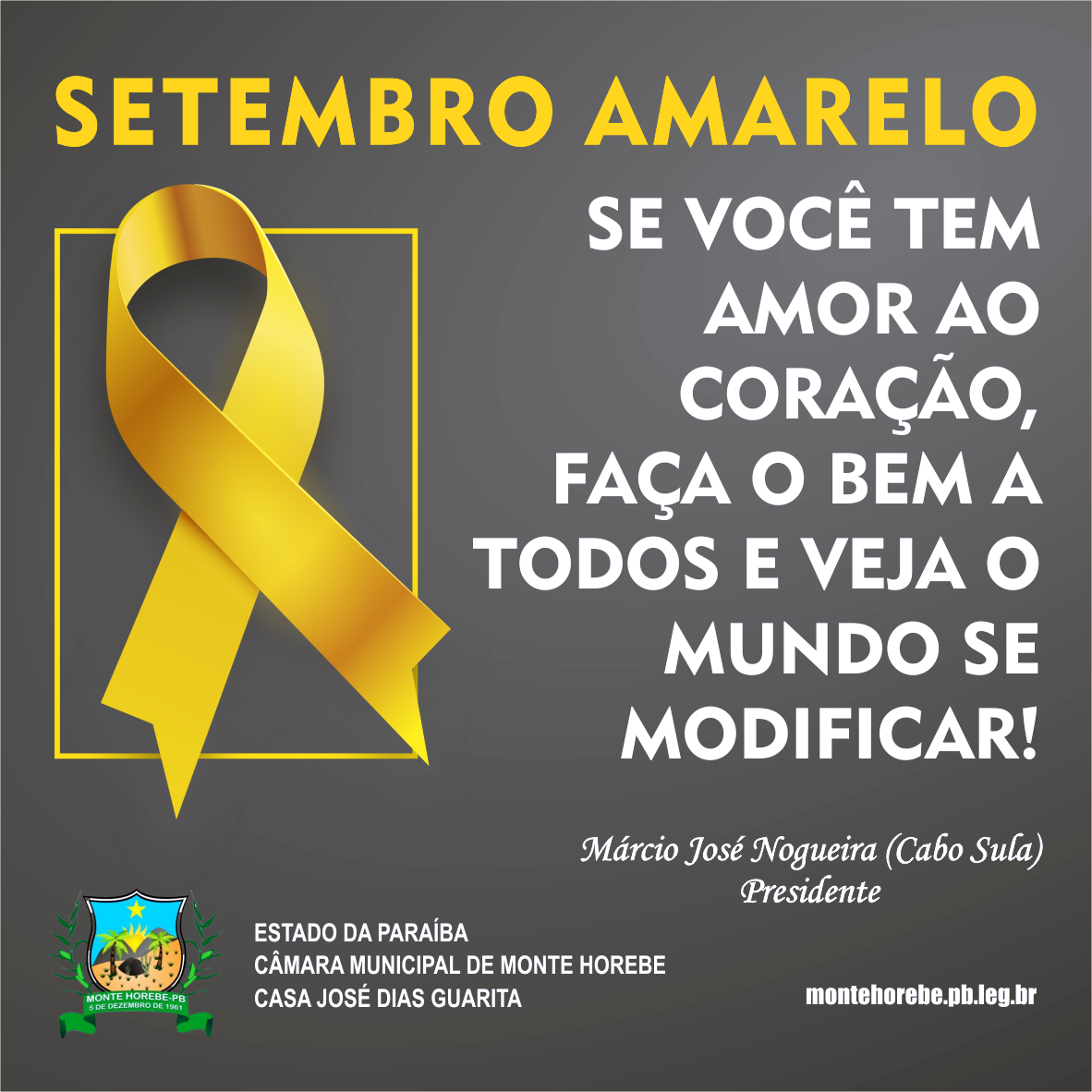 Setembro Amarelo - Prevenção ao Suicídio